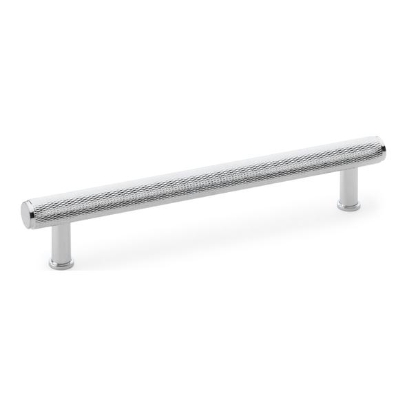 AW809-160-PC • 160mm c/c • Polished Chrome • Alexander & Wilks Crispin Knurled T-Bar Cupboard Pull Handle